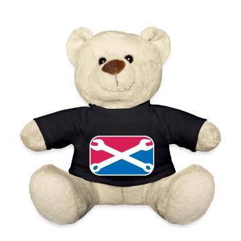 Mechaniker Garage Schrauber lustiges Logo Geschenk - Teddy - Schwarz - Vorne