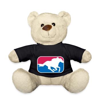 Rennpferd reiten Reitsport Pferde lustige Geschenk - Teddy - Schwarz - Vorne