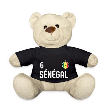 équipe football Sénégal - Nounours - noir - Devant