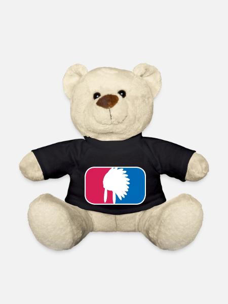 Indianer Häuptling Kopfschmuck lustige Geschenk - Teddy - Schwarz
