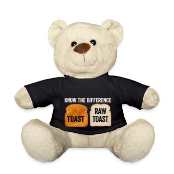 Know The Difference Toast Toast Breakfast lover - Teddy Bear - black - Front