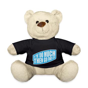 if im too much - Teddy - Schwarz - Vorne