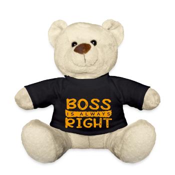 Boss is always right - Teddy Bear - black - Front