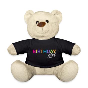 Fille d’anniversaire - Nounours - noir - Devant