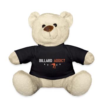 Billiards addict - Teddy Bear - black - Front