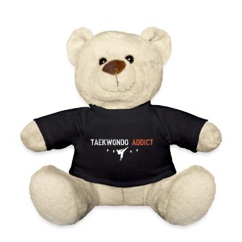 Taekwondo addict - Teddy Bear - black - Front