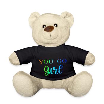 du gehst girl power frauen mädchen feminismus zitate frau - Teddy - Schwarz - Vorne