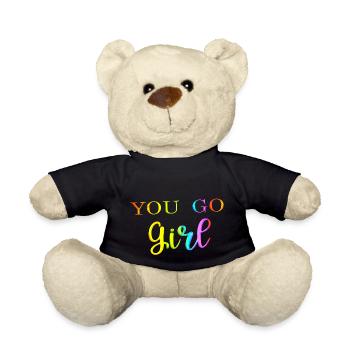du gehst girl power frauen mädchen feminismus zitate frau - Teddy - Schwarz - Vorne