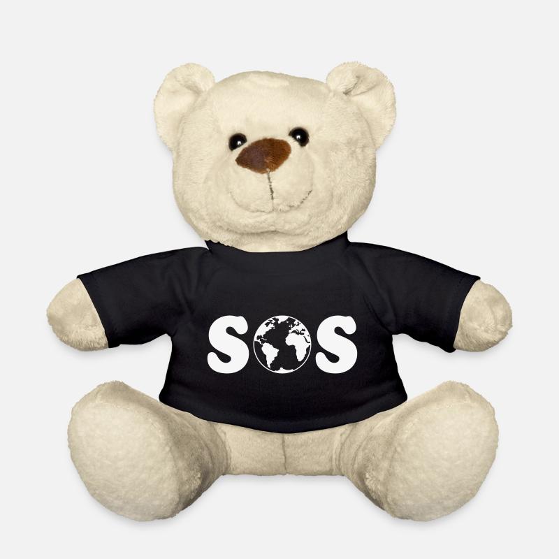 SOS – Erdüberlastungstag / Klimawandel (W / SVG) - Teddy - Schwarz