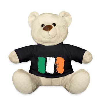 Irish flag / Republic of Ireland national flag - Teddy Bear - black - Front
