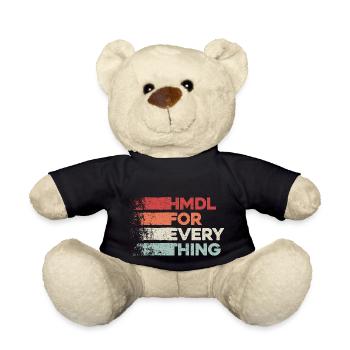 HMDL for Evth - Alhamdulillah for everything - Teddy Bear - black - Front