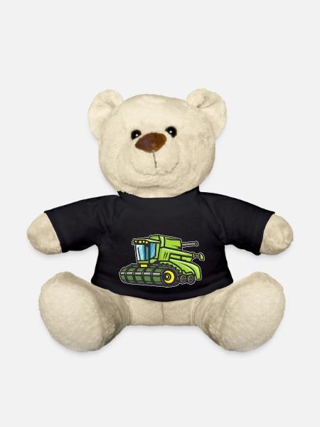 moissonneuse-batteuse verte - Nounours - noir