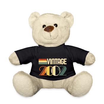Jahrgang 2002 - 2002 Geburtstagsgeschenk - Teddy - Schwarz - Vorne