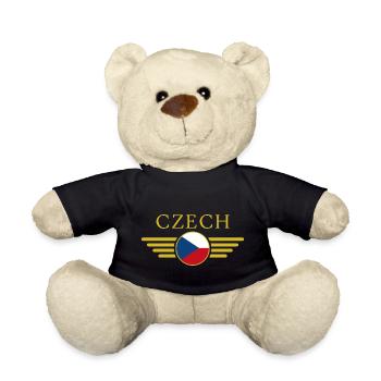 Ich liebe Tschechien, Eleganz Stil Design T-Shirt - Teddy - Schwarz - Vorne