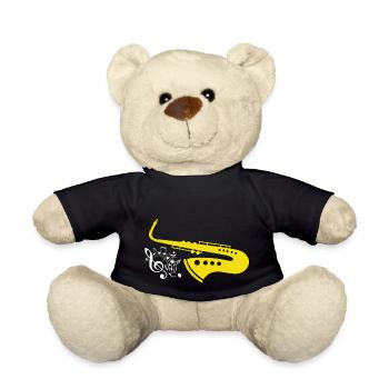 Sax saxophone saxophone - Teddy Bear - black - Front