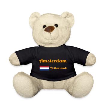 Amsterdam, Pays-Bas - Imprimés élégants - Nounours - noir - Devant