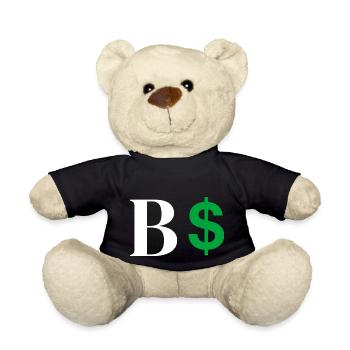 Lettre b dollar - Nounours - noir - Devant