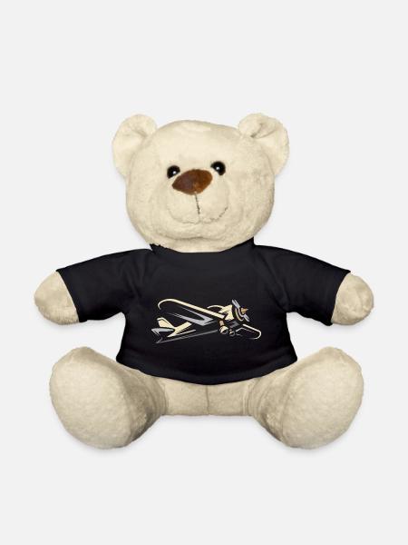 Icône du petit avion - Pilotes et icône de l’aviation - Nounours - noir