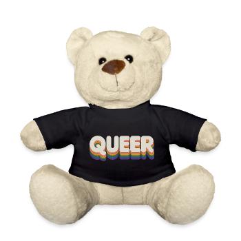 Queer - Cool Pride Logo - Teddy - Schwarz - Vorne