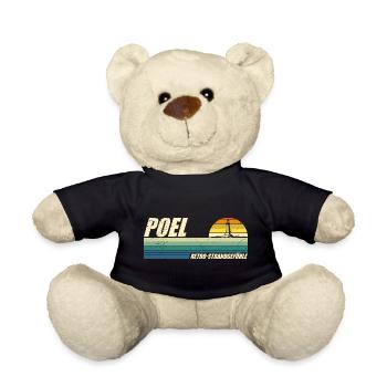 Baltic Sea RETRO BEACH FEELINGS POEL Souvenier Funny - Teddy Bear - black - Front