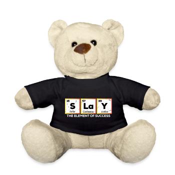Funny Chemistry Periodic Table Words Slay - Teddy Bear - black - Front