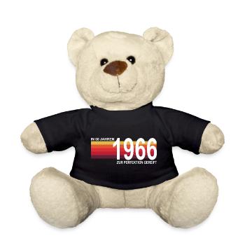 60th Birthday Retro Vintage 1966 Perfection - Teddy Bear - black - Front