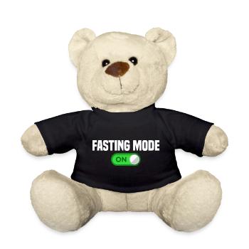 Fasting Mode On Toggle Graphic Tee - Teddy Bear - black - Front