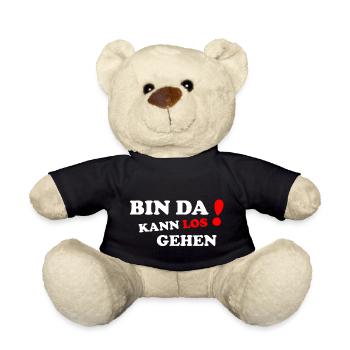 lustiger witziger Spruch Sprüche Geschenk - Teddy - Schwarz - Vorne