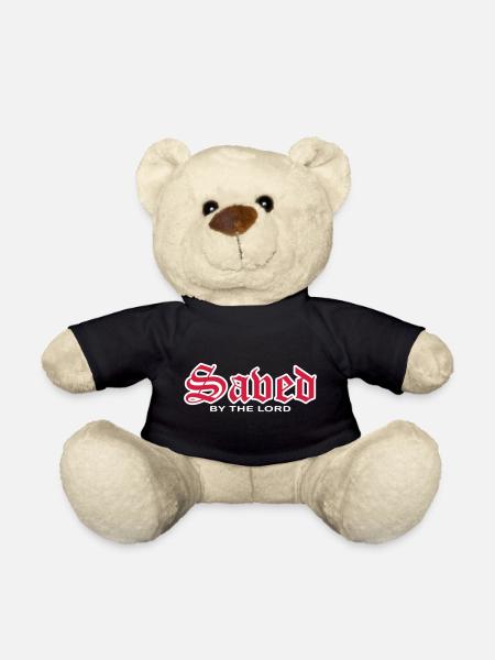 Saved by the Lord - Teddy Bear - black