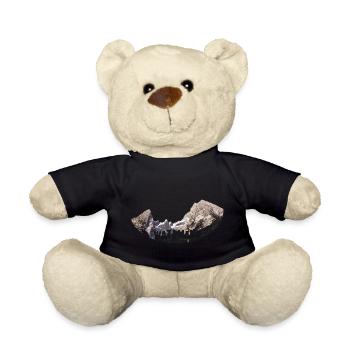Watzmann with writing - Teddy Bear - black - Front