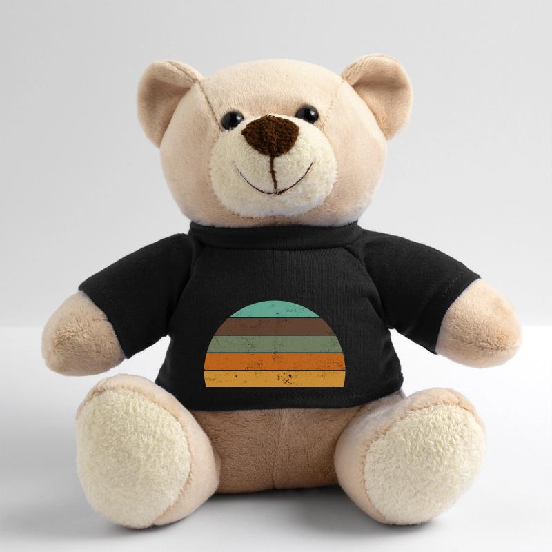 Retro sunset vintage sun stripes circle Teddy Bear
