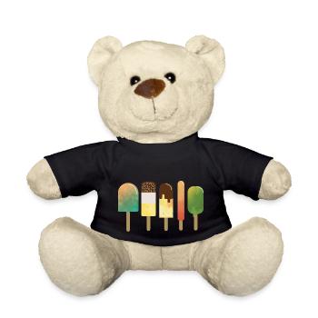 Crème glacée, crème glacée - Nounours - noir - Devant
