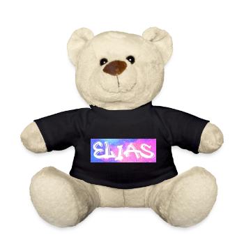 Elias Name Geschenk Geschenkidee Galaxie - Teddy - Schwarz - Vorne