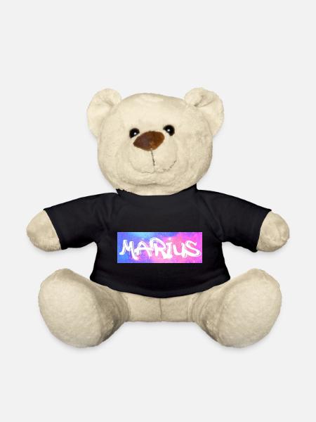 Marius Nom cadeau idée de cadeau galaxie - Nounours - noir