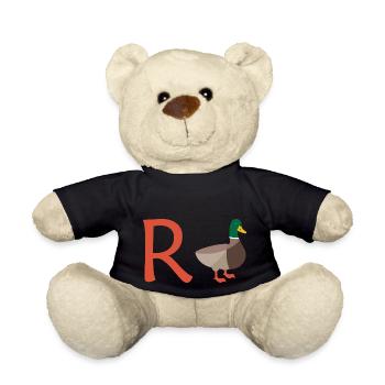 Rente Ente Ruhestand Pension Frührente Geschenk - Teddy - Schwarz - Vorne