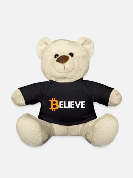 Bitcoin Logo Vintage Believe Crypto BTC Blockchain - Teddy - Schwarz