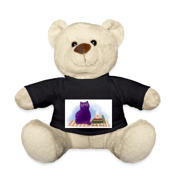 Katze, Bücher und Tee - Teddy - Schwarz - Vorne