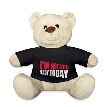 ne pas se préparer aujourd’hui - Nounours - noir - Devant