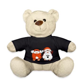 Pingouin de Noël - Fan de pingouin - Nounours - noir - Devant