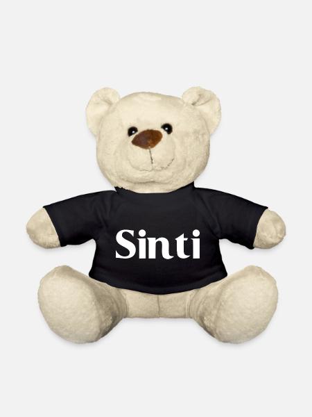 Sinti - Weiße Schrift - Teddy - Schwarz
