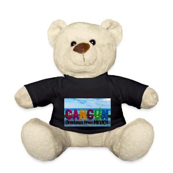 Greetings from Mexico . Cancun - Teddy Bear - black - Front