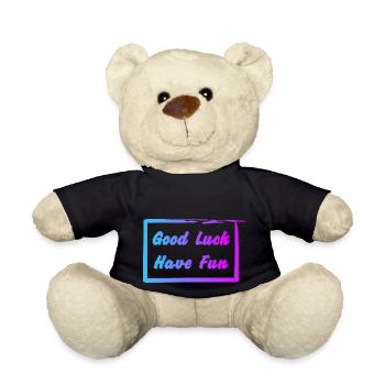 Good Luck - Have Fun - Teddy - Schwarz - Vorne