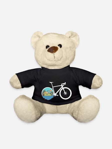 Gravel Bike Natur Rennrad Fahrrad lustige Geschenk - Teddy - Schwarz