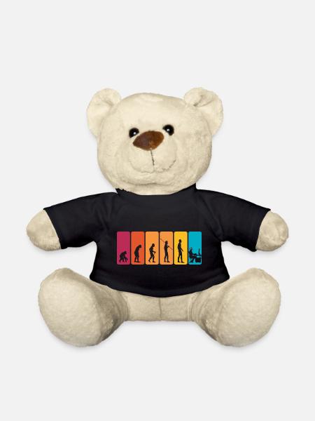 Gamer Evolution Awesome Vintage Evolution Of Man - Teddy - Schwarz