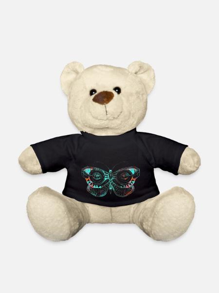Mystic papillon papillon mandala yoga boho flower - Nounours - noir
