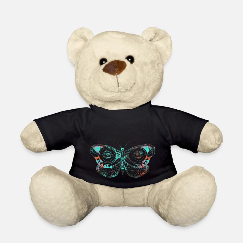 Mystic papillon papillon mandala yoga boho flower - Nounours - noir