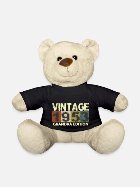 Vintage Birthday rétro sunset design - Nounours - noir