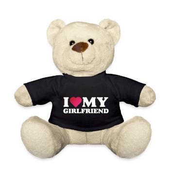 J’aime ma petite amie - Nounours - noir - Devant