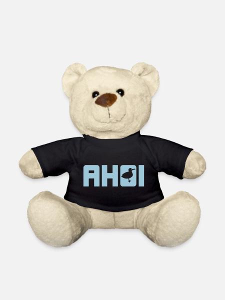 Ahoi Möwe Schiff Meer maritim Hamburg Anker Fan - Teddy - Schwarz
