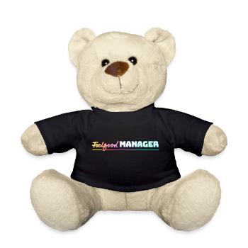 Design Feelgood Manager white colorful - Teddy Bear - black - Front